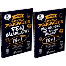 Saydam Yayınları 8. Sınıf Lgs 1. Dönem Fen Bilimleri 16+1 Haftalık Denemeler ve 1. Dönem Din Kültürü ve Ahlak Bilgisi 16+1 Haftalık Denemeler