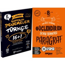 Ankara Yayıncılık 8. Sınıf Lgs 1. Dönem Türkçe 16+1 Haftalık Denemeler ve Paragraf Güçlendiren Soru Bankası
