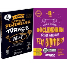 Ankara Yayıncılık 8. Sınıf Lgs 1. Dönem Türkçe 16+1 Haftalık Denemeler ve Fen Bilimleri Güçlendiren Soru Bankası