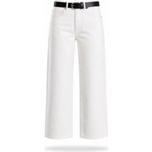 5in1Canpolat Ekru Kemerli Mom Jean 525