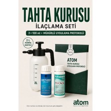 Atom Tahta Kurusu İlacı Seti 2x100 ml, Tahtakurusu ve Yatak Böceği İlacı, 2 L Pompa Hediyeli
