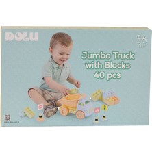 Aesco 5219 Oyuncak Jumbo Kamyon ve Bloklar 40 Parça