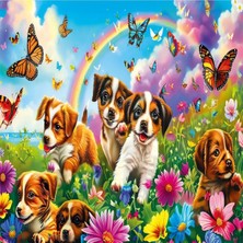 Aesco 31754 Playıng Puppıes 50 Parça Puzzle