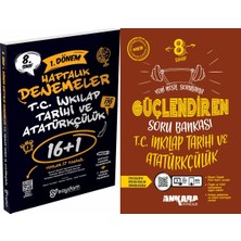 Ankara Yayıncılık 8. Sınıf Lgs 1. Dönem T.c. Inkılap Tarihi ve Atatürkçülük 16+1 Haftalık Denemeler ve T.c. Inkılap Tarihi ve Atatürkçülük Güçlendiren Soru Bankası