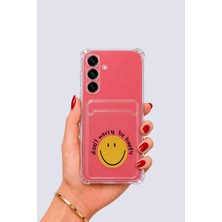Aesco Samsung Galaxy S25 Kartlıklı Gülücük Desenli Kılıf