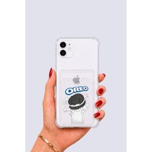 Aesco iPhone 12 Kartlıklı Oreo Desenli Kılıf