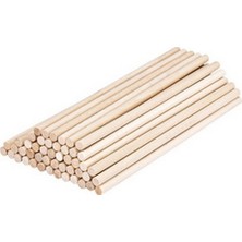 İleri Grup Ahşap Yuvarlak Çubuk, Naturel, 15 Cm. 50 Adetlik