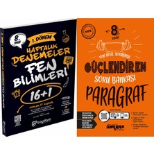 Ankara Yayıncılık 8. Sınıf Lgs 1. Dönem Fen Bilimleri 16+1 Haftalık Denemeler ve Paragraf Güçlendiren Soru Bankası