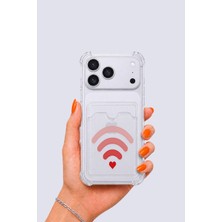Aesco iPhone 17 Pro Max Kartlıklı Aşk Sinyali Desenli Kılıf