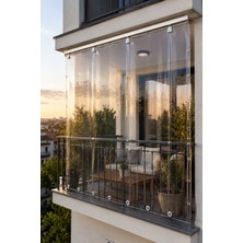 Size Ne Lazım Şeffaf Su Geçirmez Balkon Perdesi 0.40 mm Pvc – Kornişli Şeffaf Branda – Kamelya, Teras ve Kış Bahçesi