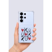 Aesco Samsung Galaxy S26 Ultra Kartlıklı Xoxo Desenli Kılıf