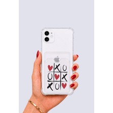Aesco iPhone 11 Kartlıklı Xoxo Desenli Kılıf