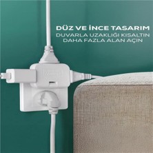 Aesco Katlanır Priz  3 Gözlü
