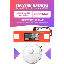 Electroll Roborock S8 Plus Batarya 7000MAH Pil Robot Süpürge Bataryası