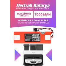 Electroll Roborock S7 Max Ultra Batarya 7000MAH Pil Robot Süpürge Bataryası