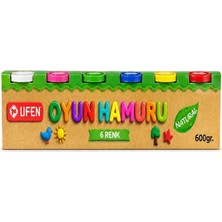 Modellino 6'lı 600GR Natural Oyun Hamuru Ufen 6 Renk 6X100GR