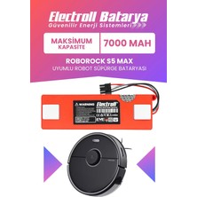 Roborock S5 Max Uyumlu Batarya (MAKSİMUM KAPASİTE) 7000mah Pil Robot Süpürge Batarya Değişimi
