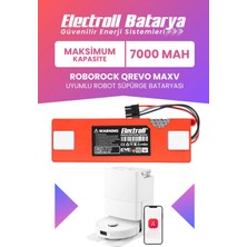 Electroll Roborock Qrevo Maxv Uyumlu Batarya (Maksimum Kapasite) 7000MAH Kutulu Robot Süpürge Pil Değişimi
