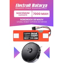 Electroll Roborock S6 Maxv Uyumlu Batarya (MAKSİMUM KAPASİTE) 7000mah Kutulu Robot Süpürge Pil Değişimi