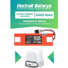 Electroll Roborock Qrevo Uyumlu Batarya (Ultra Yüksek Kapasite) 6400MAH Kutulu Robot Süpürge Pil Değişimi