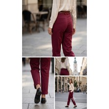 Fibula Bilek Boy Klasik Bordo Pantolon
