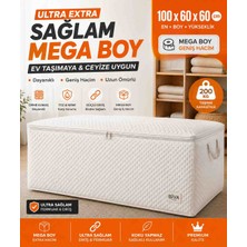 Biva Dayanıklı Yorgan Döşek Hurcu 100X60X60CM Üstten Komple Fermuarlı 180 kg Taşımakapasiteli Ev Taşımak Çeyiz Esnek Kalın Kumaş