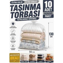 Sedef Plastik 90X130 Kalın Naylon Taşıma Torbası 10 Adet Hurç Poşeti  Yorgan Battaniye Yastık ve Taşınma Torbası