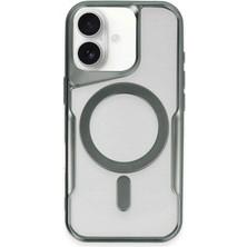 Kmrsfres Newface Iphone 16 Kılıf Boyi Magsafe Silikon Kapak - Yeşil