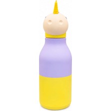KOI KOI Mor Unicorn 450 ml 316 Paslanmaz Çelik-Pipetli Çocuk Termosu ve Suluk