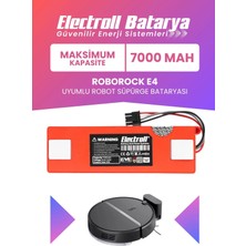 Electroll Roborock E4 Uyumlu (Yüksek Kapasite) 7000mAh 14.4v Robot Süpürge Bataryası - adet_variant_property : 1 Adet
