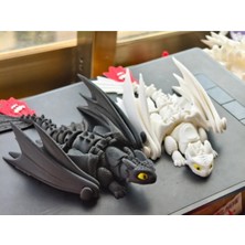 Belirtilmemiş Ejderhanı Nasıl Eğitirsin 2li Ürün Beyaz Siyah Toothless Dişsiz Hareketli Figür