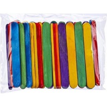 İleri Grup Renkli Ahşap Çubuk, Muayene Çubuğu, Dil ve Etkinlik Çubuğu Mini Dökme 55X5 mm