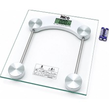 Eco Lounge Dijital - Pilli Kare Banyo Baskül Terazi Tartı LCD Ekran 180KG/0.1G 30X30CM İ11-025 BX40