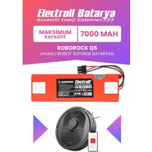 Electroll Roborock Q5 Uyumlu Batarya (MAKSİMUM KAPASİTE) 7000mah Pil Robot Süpürge Batarya Değişimi