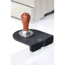Uravas Store Mat Siyah Kaymaz Silikon Kahve Tamper Matı Tamper Tutucu CIN449