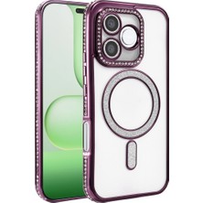 Aslanoğlu Store Huawei Honor 600 Lite Joke Simli Magneticsafe Kılıf - Derin Mor