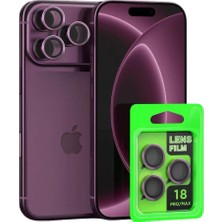 Aslanoğlu Store Iphone 18 Pro Raze Metal Kamera Lens - Bordo