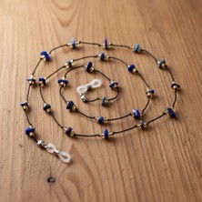 Taş Sandığı Doğal Lapis Lazuli Taşlı Gözlük İpi - Gözlük Askısı