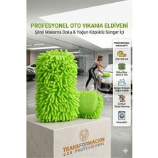 Modacar Profesyonel Çizmeyen Makarna Oto Yıkama Eldiveni, Içi Süngerli Yoğun Köpüklü Şönil Sünger 723204