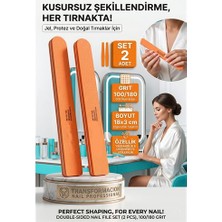 Modacar Profesyonel Tırnak Törpüsü 2'li Set 100/180 Grit Kalıcı Oje Protez Tırnak Törpüsü 723128
