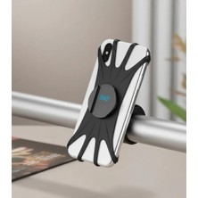 Aslanoğlu Store Bisiklet Gidon Için Esnek Silikon Telefon Sabitleyici 4-6 Inç Uyumlu Tutucu