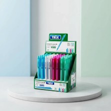 Aslanoğlu Store Şeffaf Gövdeli 0.7 mm Mekanizmalı Versatil Kalem Kısa Silgili Renkli Uçlu Kalem