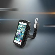Aslanoğlu Store 360° Döner Gidon Montajlı Suya Dayanıklı Motosiklet Telefon Kılıf Tutucu