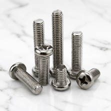 Aslanoğlu Store M5 x 80 Ysb Vida Seti 50 Parça Yassı Başlı Metal Bağlantı Cıvatası