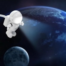 Aslanoğlu Store USB Girişli Ayarlanabilir Astronot Tasarımlı LED Gece Lambası