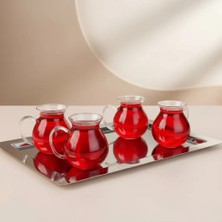 Aslanoğlu Store Sıcak Soğuk Içecekler Için 200 ml Kulplu Borosilikat Cam Bardak 6'lı Set