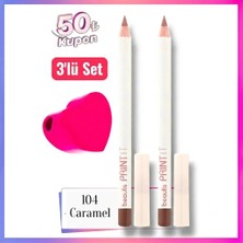 Stilyoner Gratis™ 104 Caramel Dudak Kalemi 2 Adet + Asortili Keskin Makyaj Kalemtıraşı