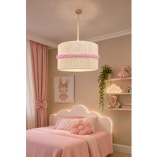 Elizim Home Lighting Bohem Modern Makrome Avize 25 cm – El Yapımı Yatak Odası, Oturma Odası, Çocuk Odası ve Genç Odası Dekoratif Tavan Aydınlatması