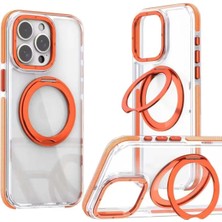 Teknomoda iPhone 16 Pro Kılıf 360 Dönen Magsafe Standlı Korumalı Silikon