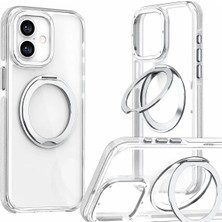 Teknomoda iPhone 16 Kılıf 360 Dönen Magsafe Standlı Korumalı Silikon